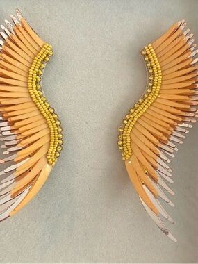 Mignonne Gavigan Madeline Yellow Wing Beaded Statement Earrings